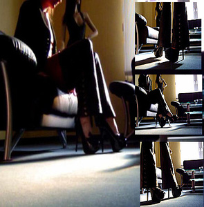 In The Demonstrate Room From Crazy-outfits Black Patent Leather High-heeled shoes Mpg