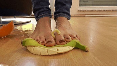 Fruit Basket Crushed Under Nude Feet