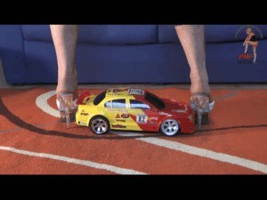 Big Rc-car Under High Heel Mules