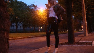 Night Walk In Spandex Pants