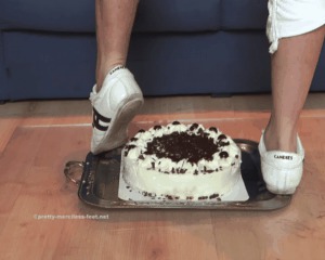 Cake Under Old Worn Sneakers